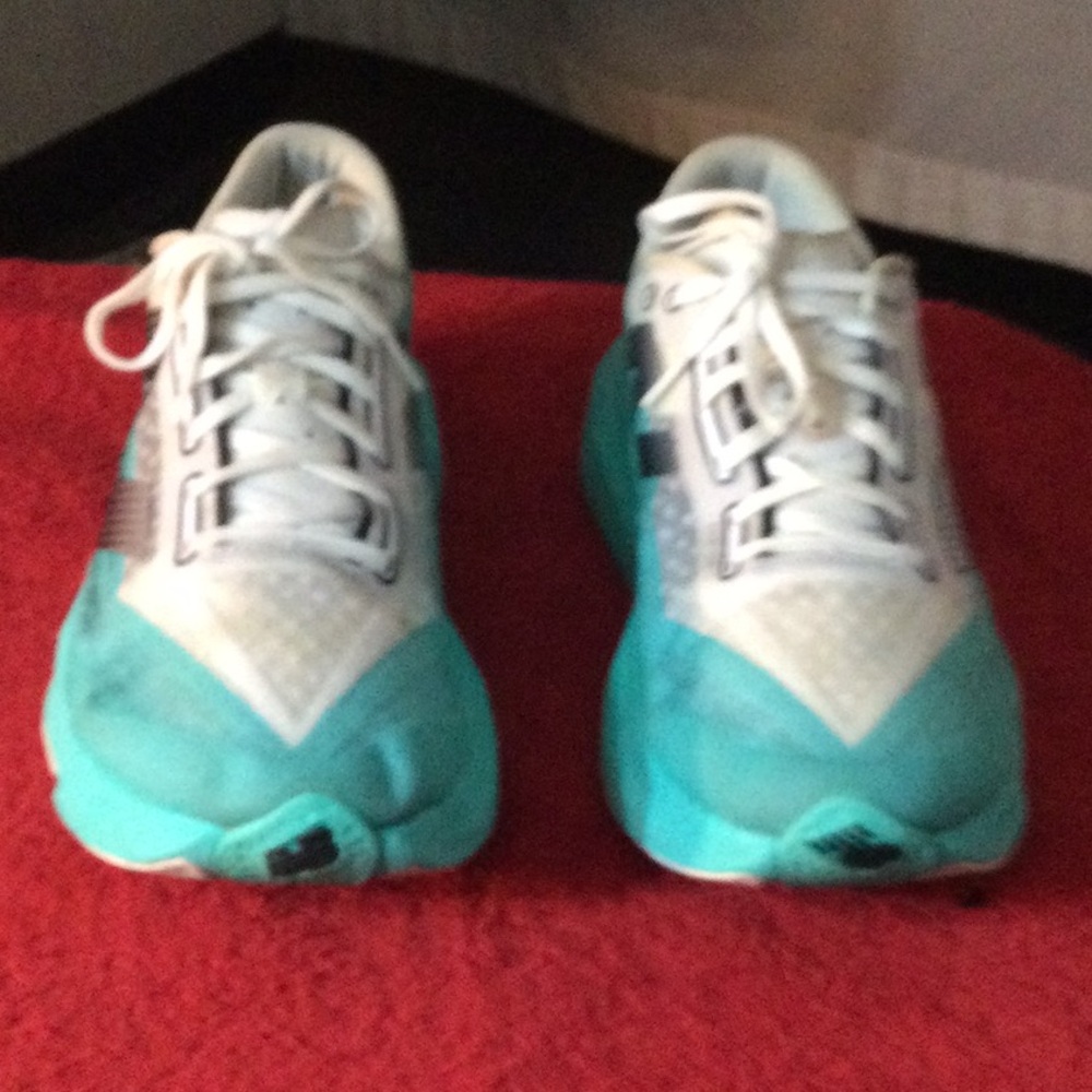 Teal and White Athletic Sneakers